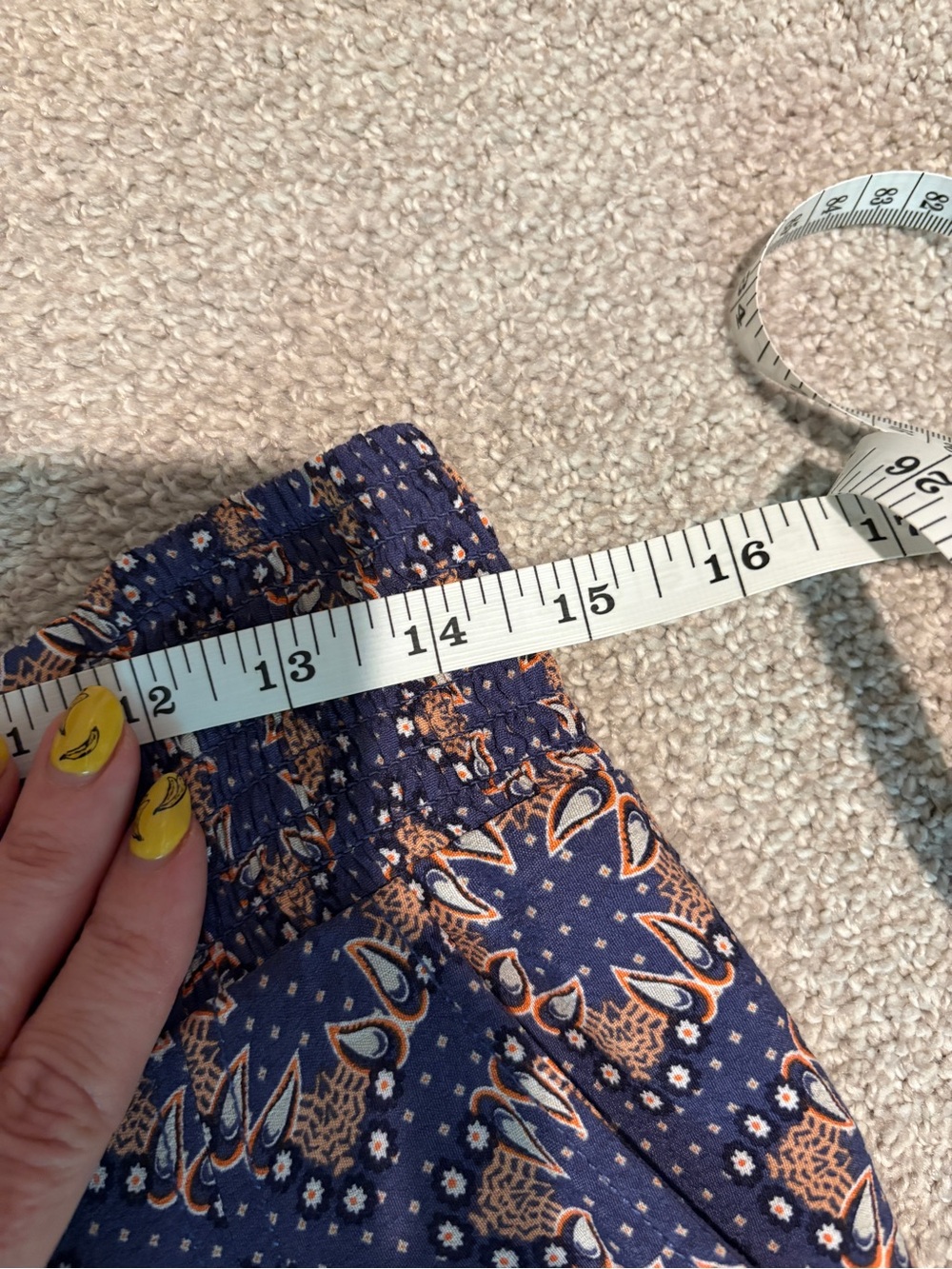 Wide-Leg Printed Palazzo Pants - purpley-blue and pink-tan - Picture 3 of 5